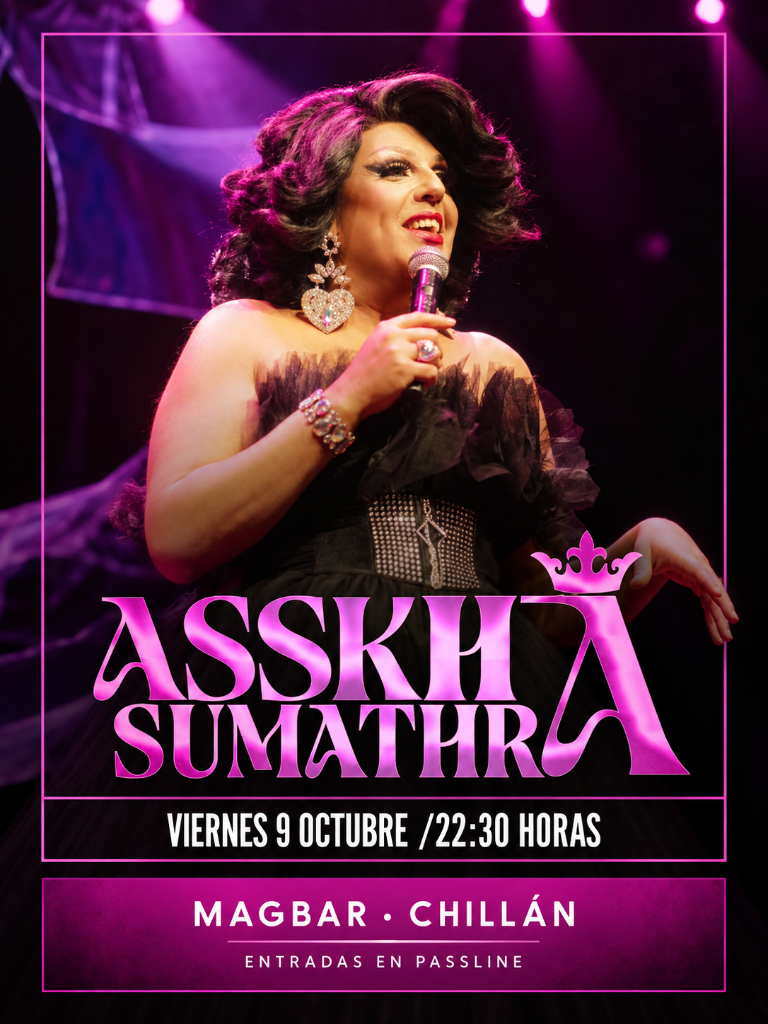 Afiche de Asskha Sumatra en MagBar, viernes 9 de octubre a las 22:30